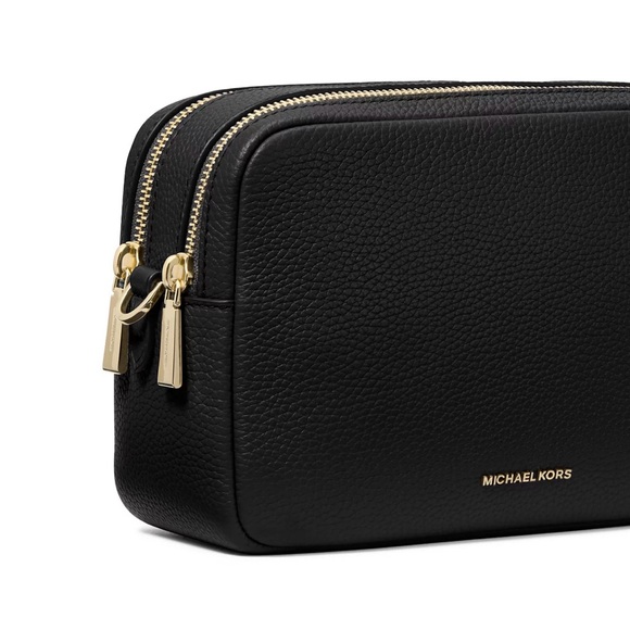 Michael Kors Bryant Medium Leather Double Zip Chain Camera Crossbody - Picture 4 of 6